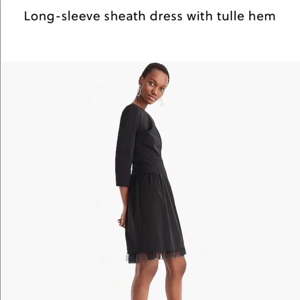 J.crew dress tulle hem,‎ sz 4 cocktail classic elegant party holiday BLD